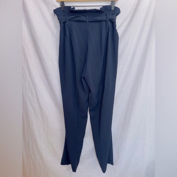 Rachel Roy Blue Pull On High Waisted Belted Paperbag Pants size 6 - Picture 5 of 5